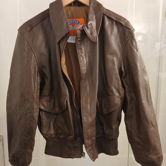 Vintage Cooper A2 Genuine Leather Bomber Flight Jacket - Picture 6 of 16